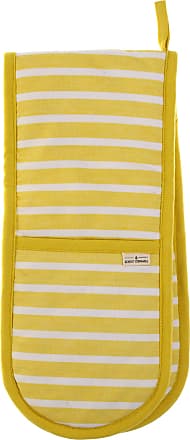 Gingham Yellow Double Oven Glove by Ulster Weavers 