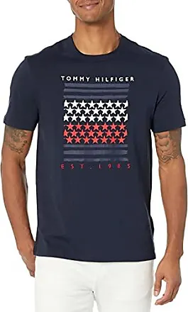 Tommy Hilfiger Men's Short Sleeve Signature Stripe Graphic T-Shirt, Sky  Captain, X-Small : : Clothing, Shoes & Accessories
