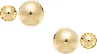 Brincos de garanhão estilo bola dourada amarela de 14k (4,0 mm)