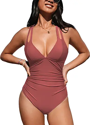 CUPSHE Women One Piece Swimsuit Deep V Neck Tummy Control
