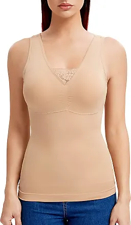 Joyshaper Thermal Vest Top Built in Bra for Women Lace Fleece