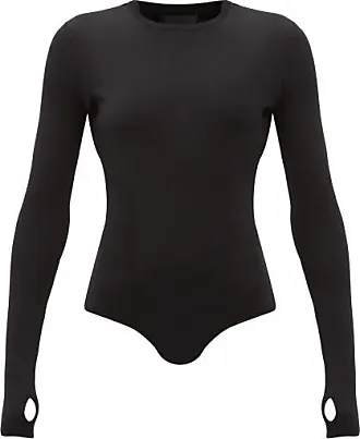 Good American Women's Scuba Deep V Tank Bodysuit, Black001, XS at