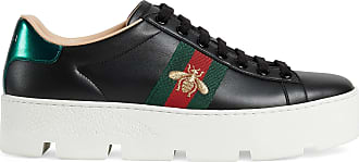 gucci women's black ace sneakers