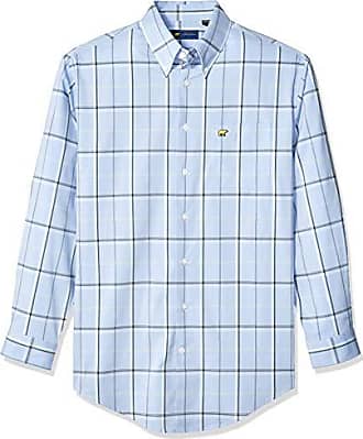 Jack Nicklaus Mens Micro Plaid Long Sleeve Button-Down Shirt Button Down Shirt