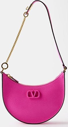 Valentino Garavani Women's Small Locò Shoulder Bag with Rhinestones - Pink - Shoulder Bags