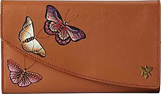  Anna by Anuschka womens Leather 1860 Wallet, trifold, Floral  Paradise Tan, 4 x 7.5 US : Clothing, Shoes & Jewelry