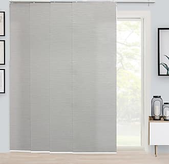 Chicology Embossed Textured Weave Fabric, Room Divider Vertical Patio, Sliding Glass Door Blinds, W:46-86 x H: Up to-96 inches, Slate (Light Filtering)
