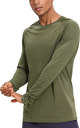 CRZ YOGA Men's Half Zip Pullover Polo Shirts Long Sleeve T-Shirts