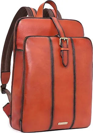 CLUCI Leather Laptop Backpack for Women 15.6 inch Computer Backpack St