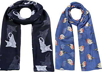 Scarf Swallow Design Bird Print Scarves Ladies Wrap Anchor Purple Blue Shwal COL 