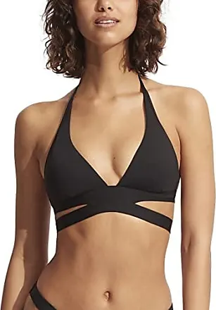 Seafolly Women's Standard Bralette Bikini Top Swimsuit with Clip Back,  Slice of Splice Lime Burst, 4 : : Clothing, Shoes & Accessories