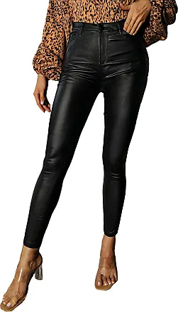 MakeMeChic Women's Faux Leather Pants High Waisted PU Leather Flare Pants,  Black, X-Small : : Clothing, Shoes & Accessories