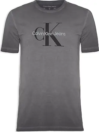 Camiseta T- Shirt Bege Masculina Com Logo Da Marca - Calvin Klein