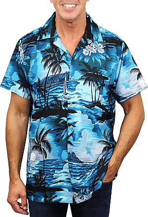 Funky Hawaiian Shirt Blanc Light Blue 