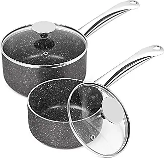 MICHELANGELO 2qt Saucepan with Lid, Small Pot with Lid,Nonstick Sauce Pan  with Stainless Steel Handle, Stone-Derived Non-Stick Small Sauce Pot, Stone  Coating Sauce pan 2 Quart 