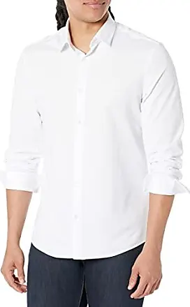 Buy Calvin Klein Men White Spread Collar Solid Casual Shirt