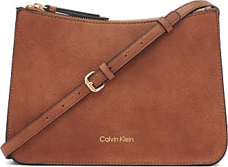  Calvin Klein Reyna Crossbody, Almond/Taupe/Bloodstone Logo :  Clothing, Shoes & Jewelry