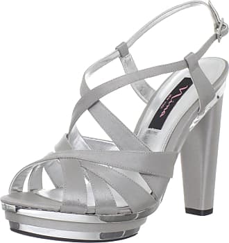 Nina Nina Womens Ushi Platform Sandal,Silver,9.5 M US