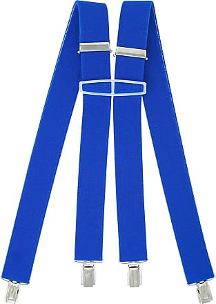 Xeira Mens Braces Suspender with 3 strong Clips 35mm wide Heavy Duty purple