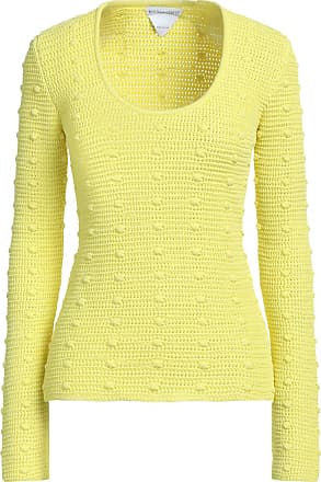 Damen Bekleidung Pullover und Strickwaren Rollkragenpullover Bottega Veneta Strickpullover Aus Wolle in Gelb 
