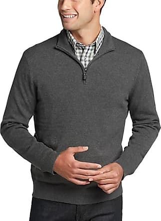 Magaschoni 1/4-zip Mock Neck Cashmere Sweater in Grey for Men Grey Mens Clothing Sweaters and knitwear Zipped sweaters 