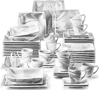MALACASA Elisa 48 Pièces Vaisselle En Porcelaine Service De Table
