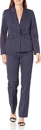 Le Suit Womens Plus Size 1 Button Shawl Collar Birdseye Pant Suit with Flap Pockets 