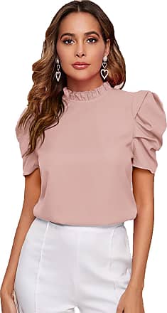 Casual Hot Pink Puff Sleeve Top - Blouses & Shirts