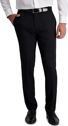 Buy the Louis Raphael Rosso Men's Grey Pleated 150's Herringbone Dress Pants  Size 34x32
