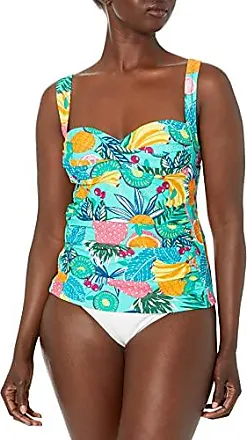 Caribbean Joe Women's Standard Shirred One Piece Swimsuit Tummy