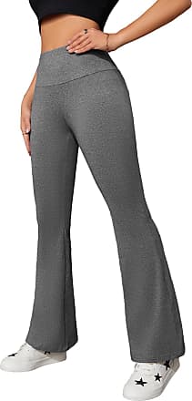 SOLY HUX Women's Flare Leggings High Waisted Sweatpants Bell Bottoms  Bootcut Yoga Pants Solid Light Grey XXL at  Women's Clothing store