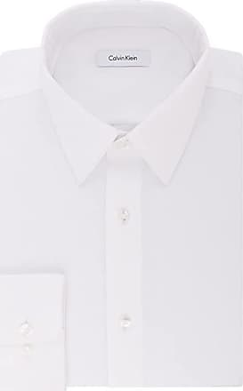 Calvin Klein Mens Dress Shirt Regular Fit Non Iron Stretch Solid