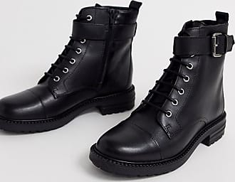 office flat black boots