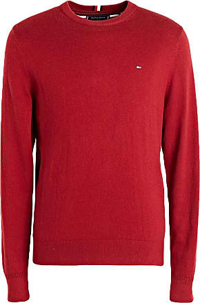 Tommy Hilfiger Baumwolle Pullover in Rot für Herren Herren Bekleidung Pullover und Strickware V-Ausschnitt Pullover 