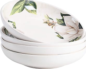 Bico Flower Carnival Ceramic Pasta Bowl for Pasta Salad 1 unit 214oz, 4 units 35oz Set of 5 Microwave & Dishwasher Safe 