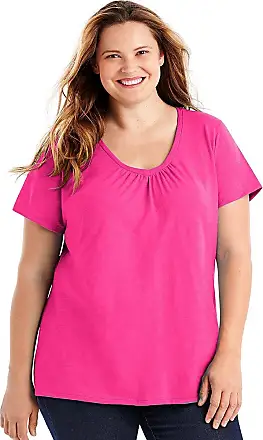 Just My Size V Neck Tee Women's Cotton Jersey Short-Sleeve Plus Size Shirt  Top