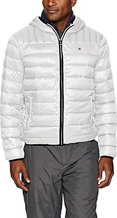 tommy hilfiger men's insulated packable jacket contrast bib hood