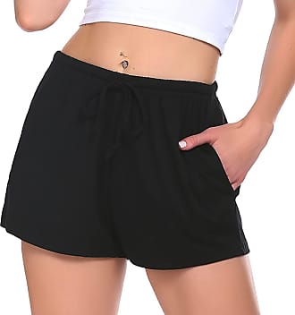 Ekouaer 2 Pack Women Pajama Shorts Comfy Lounge Bottom with Pockets Stretch Sleepwear Drawstring Pj Shorts 