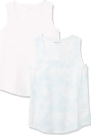  Lucky Brand Womens Tank Top - 4 Pack Stretch Cotton Scoop  Neck Sleeveless T-Shirt