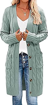 Femmes Long Cardigan Outwear manteau manches Sweater Top Casual irrégulière tricot 