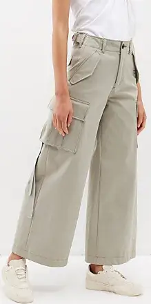 SACAI Belted cotton-twill wide-leg cargo pants