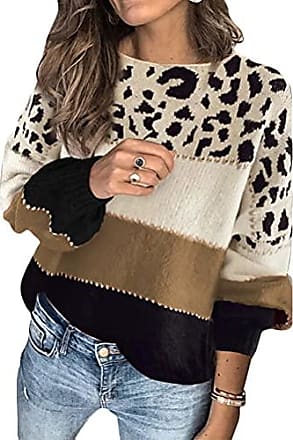 Pull Femme Chic Chaud Pas Cher Rayé Ample Mode Pullover Col Rond Hauts  Manche Longue Pull Femme Hiver Pull Tricoté