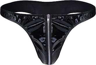 TiaoBug Homme String Slip Dentelle sous-vêtement avec Porte-Jarretelles Lingerie Ouvert T-Back Thong Tanga G-String à Pénis Poche Underwear