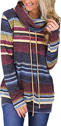 GOSOPIN Sweat a Capuche Femme Sweatshirt en Tricot Manches Longues Chaud Pull Casual Printemps Automne Hiver