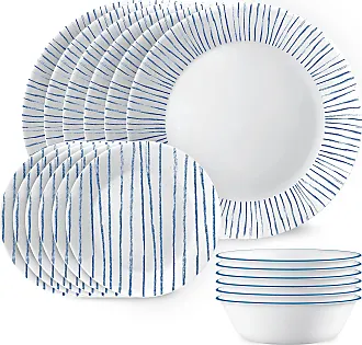 Corelle Vitrelle Micky-Mouse 12-PC Glass Dinnerware Set (Service for 4),  10.5 Dinner Plates, 8.5 Salad Plates, 16-Oz Soup Cereal Bowls-Disney