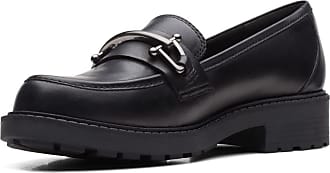 Black Clarks Women's Leather Slip On Shoes |