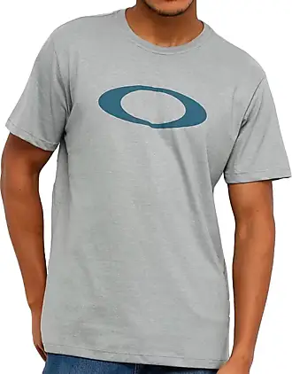 Oakley Camiseta masculina de elipse de metal, Linha vermelha, P