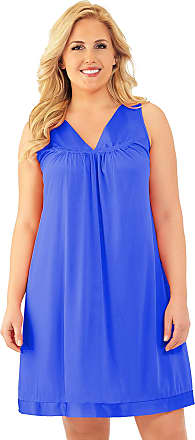 Ventura BLUE Nightgown Knee Calf Sleeveless  Lightweight Plus Size 5X  70" BUST 