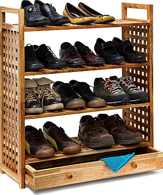 Esschert Design Schuhablage für 3 Paar Schuhe/Stiefel, 80 x 40 x 2,2 cm, in