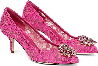 dolce and gabbana pink plastic heels